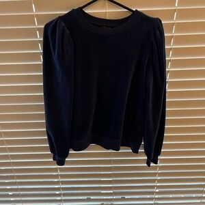 1. State Deep Blue Velvet Top Size S